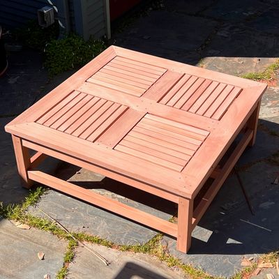 Quartersawn Redwood Parquet Table